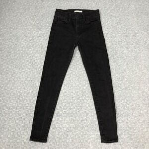 Levis 720 High Rise Super Skinny Jeans Womens 26 Black Stretch Denim Capsule Day